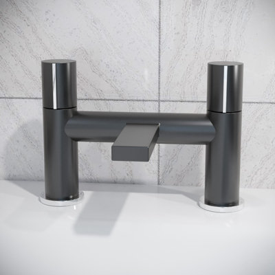 Nes Home Arte Handleless Futuristic Matte Grey Bath Filler Tap Deck ...