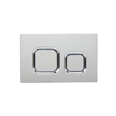 Nes Home Avant Chrome Square Button Dual Flush Plate