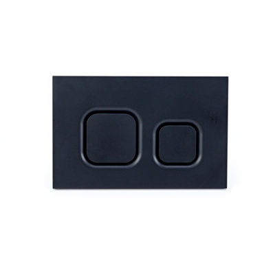 Nes Home Avant Matt Black Square Button Dual Flush Plate