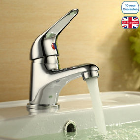 Nes Home Basin Mono Mixer Tap Single Lever Sink Faucet Deck Mounted Chrome