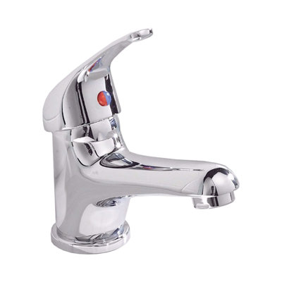 Nes Home Basin Mono Mixer Tap & Slotted Waste Bathroom Faucet Chrome