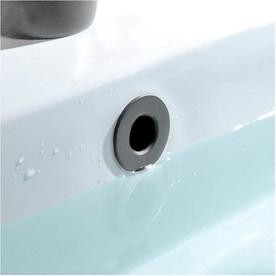 Nes Home Basin Overflow Ring Replacement Overflow Sink Hole Cover Matt Grey