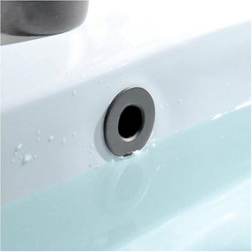 Nes Home Basin Overflow Ring Replacement Overflow Sink Hole Cover Matt Grey