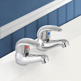 Nes Home Basin Sink Mono Mixer Single Lever Handle Bath Filler Chrome