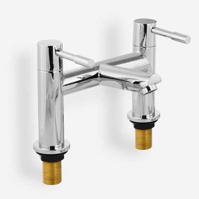Nes Home Bath Filler Mixer Taps Bathroom Deck Mounted Tap Solid Brass