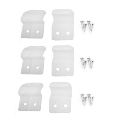 Nes Home Bathroom Accessories Bath Panel Clips x 6 and Screws