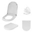 Nes Home Bathroom D Shaped UF Quick Release Soft close Toilet Seat White