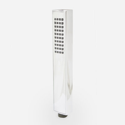 Nes Home Bathroom Minimalist Modern Rectangular Shower Handset Chrome