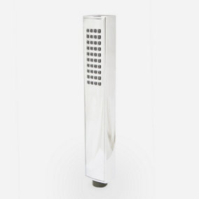 Nes Home Bathroom Minimalist Modern Rectangular Shower Handset Chrome