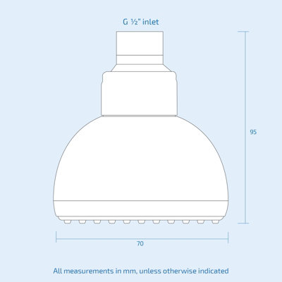 Nes Home Bathroom Universal Chrome Modern Overhead 3 Mode Function Shower Head - 70mm