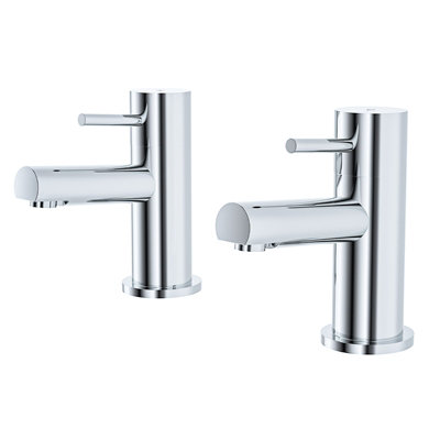Nes Home Blossom Modern Chrome Single Pair Of Hot And Cold Basin Sink Taps