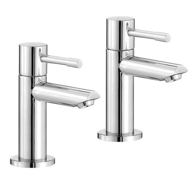 Nes Home Blossom Modern Chrome Single Pair Of Hot And Cold Basin Sink Taps
