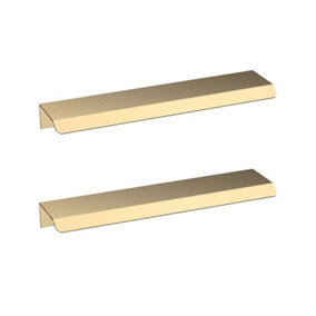 Nes Home Brushed Brass Handles for Vanity With Fixing (Pair)