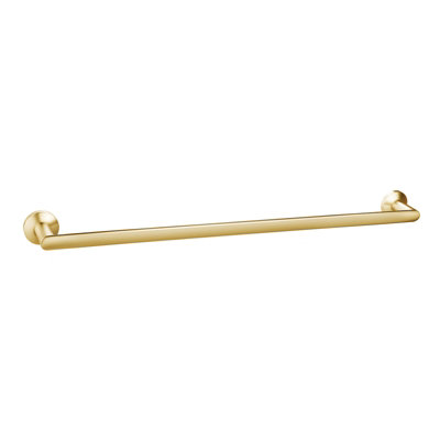 Nes Home Brushed Brass Single Round Towel Bar Rail Holder