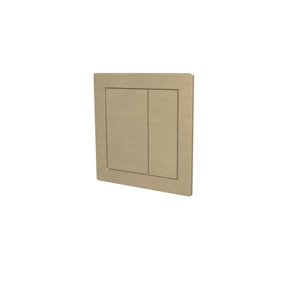 Nes Home Brushed Brass Square Button WC Flush Plate