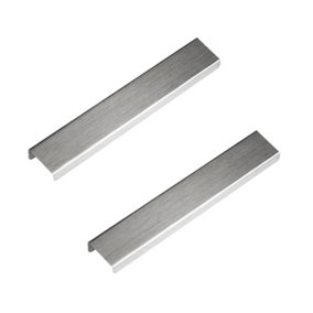 Nes Home Brushed Silver Handles for Vanity With Fixing (Pair)