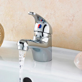 Nes Home Calsava Modern Chrome Brass Single Lever Bathroom Basin Sink Mono Mixer Tap