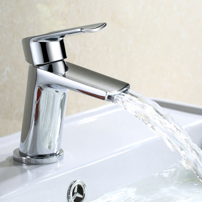 Nes Home Centa Bathroom Waterfall Single Lever Deck Mounted Basin Mixer Tap