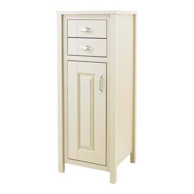 Nes Home Chiltern 500mm Traditional Freestanding Tall Boy Storage Unit Ivory