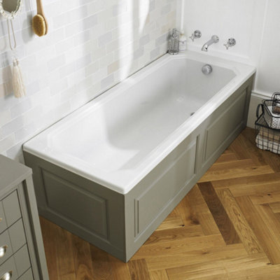 Nes Home Chiltern Stone Grey Traditional 780mm Bath End Panel + Plinth