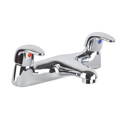 Nes Home Chrome Modern Bath Filler Faucet Tap Two Lever Mixer