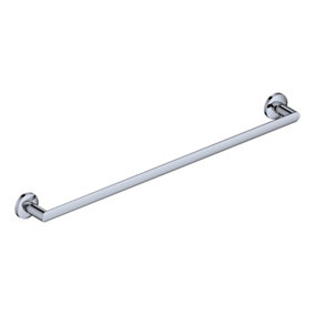 Nes Home Chrome Single Round Towel Bar Rail Holder