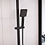 Nes Home Clifford Exposed 2 Way Thermostatic Mixer Shower Set With Shower Head and Handheld Matte Black