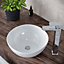 Nes Home Cloakroom 320mm Round Countertop Basin White