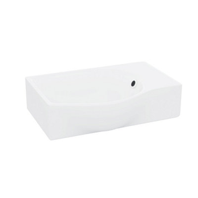 Nes Home Cloakroom Rectangle Basin Sink Right Hand
