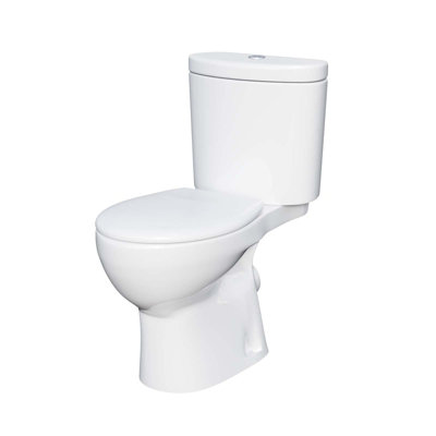 Nes Home Close Coupled Toilet Bathroom WC Pan, Toilet Seat & Cistern