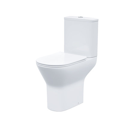 Nes Home Comfort Height Rimless Open Back Close Coupled Toilet Pan ...