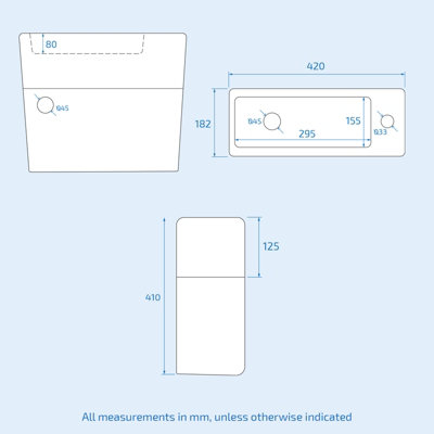 Nes Home Compact Combo 2 in 1 Close Coupled Cistern and Basin