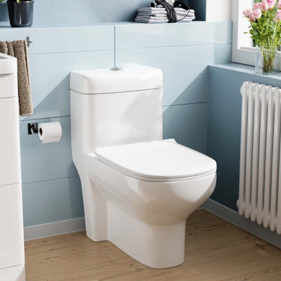 Nes Home Compact One-Piece Toilet Pan with Soft Close Seat For Small Bathrooms Price Comparisons | Compare The Build