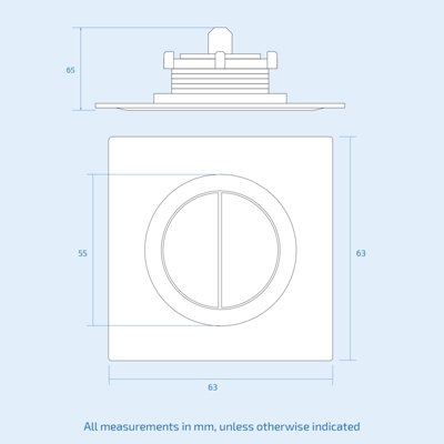 Nes Home Concealed Cistern Dual Flush Side Inlet Round Button Brushed Brass