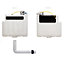 Nes Home Concealed Toilet Cistern Dual Flush 6L Front Access with Chrome Button