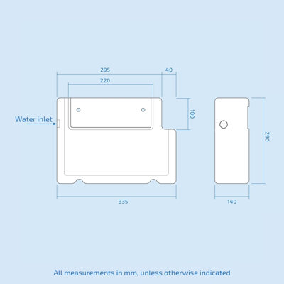 Nes Home Concealed Toilet Cistern Side Inlet Valve Dual Flush With Chrome Button