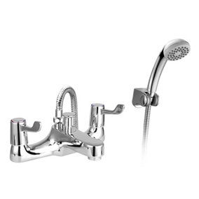 Nes Home Contemporary Chrome Bath Shower Mixer Tap & Handheld Kit