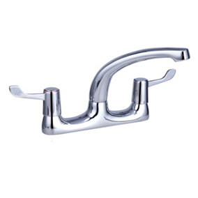Nes Home Contemporary Chrome Deck Mounted Sink Mixer Tap
