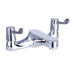 Nes Home Contemporary Chrome Value Lever Bath Filler Tap With 76mm Levers