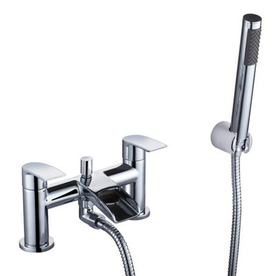 Nes Home Corry Waterfall Bath Filler, Shower Mixer Tap & Waste Chrome