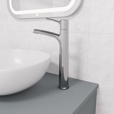 Nes Home Countertop Modern Chrome High Rise Basin Mono Mixer Tap Deck Mounted Price Comparisons | Compare The Build
