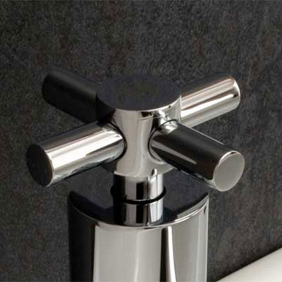 Nes Home Crox Twin Hot and Cold Twin Bath Taps Chrome