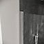 Nes Home Denver 800 mm Chrome Framed Pivot Swing Door Bath Screen Reversible