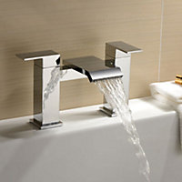 Nes Home Devon Modern Waterfall Chrome Design Bath Filler Tap