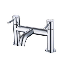 Nes Home Dual Lever Bath Filler Tap Chrome Solid Brass