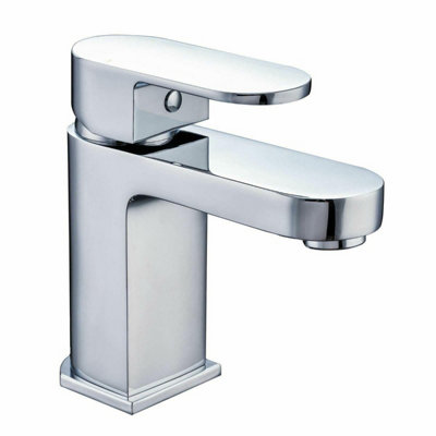 Nes Home Eclipse Modern Chrome Cloakroom Basin Sink Single Lever Mixer Tap