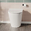 Nes Home Eddy Modern Cloakroom BTW WC Curved Rimless Toilet and Soft Close Seat