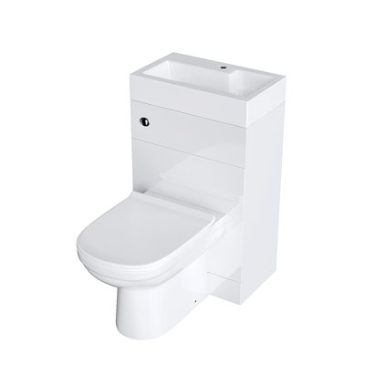 Nes Home Eden 2 in 1 Compact Basin and Back to Wall Toilet Combo Space ...