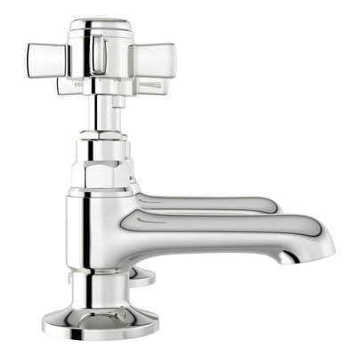 Nes Home Edwardian Hot & Cold Twin Basin Taps Quarter Turn Cross Handle