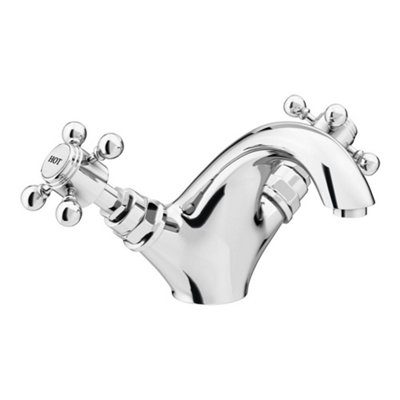 Nes Home Edwin Traditional Basin Mixer Tap Chrome